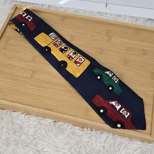 School Bus And Car Tie By Save The Children